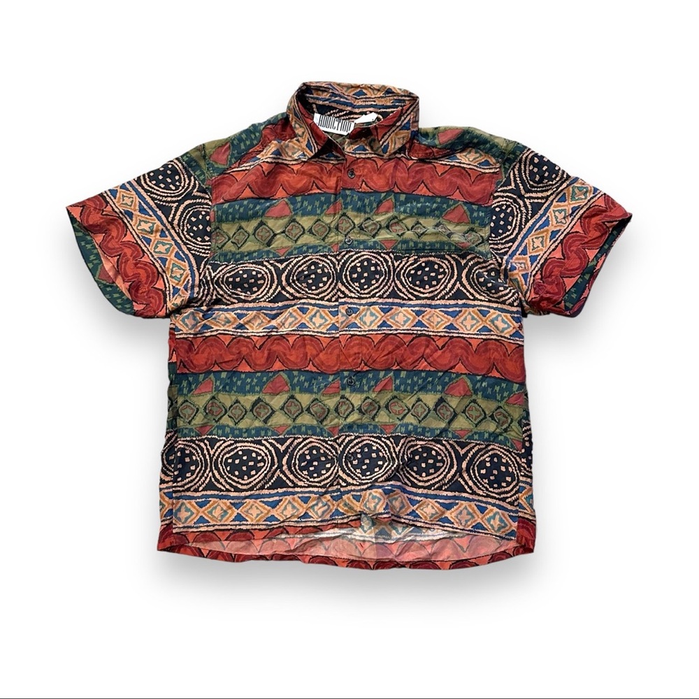 Women’s M Addiction Vintage Short Sleeve Button Up Shirt